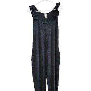 SMASH + TESS Sweetheart Romper in Midnight Black